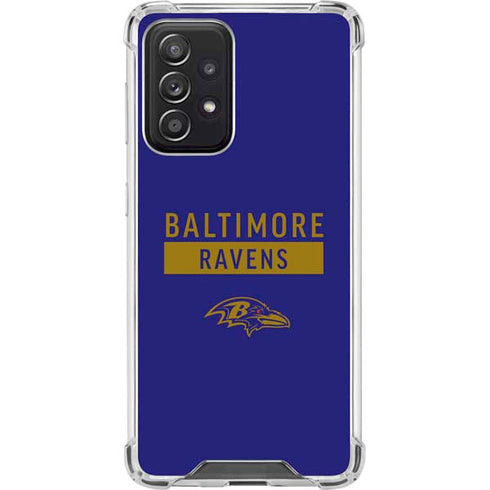 NFL Baltimore Ravens Purple Performance Series Galaxy A52 5G Clear Case